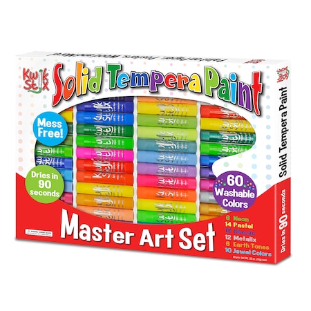 Kwik Stix Solid Tempera Paint, Master Art Set, 60 Colors 690